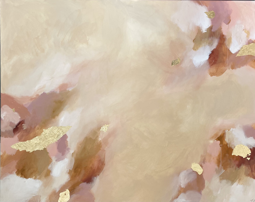 Soft earthy background with golden shards 