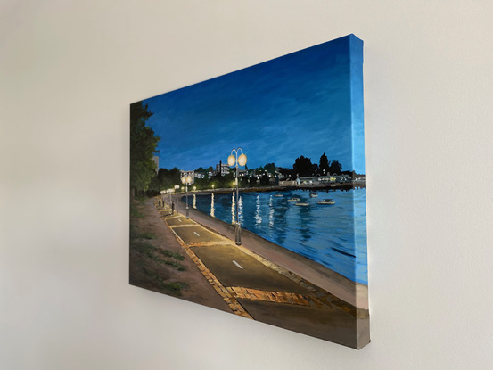 Manly Wharf walking path at twilight