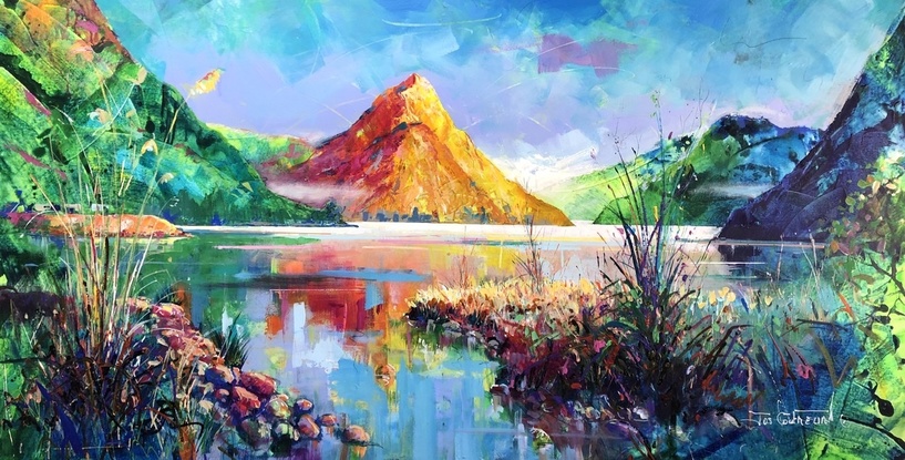 Mountain in vibrant colours. 