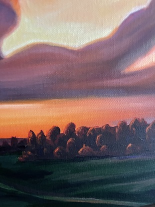 Dramatic sunset landscape