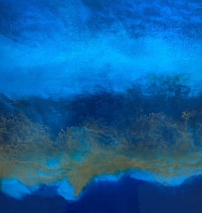 Ocean resin painting. Perfect gift for a surfer or beach or coastal home.