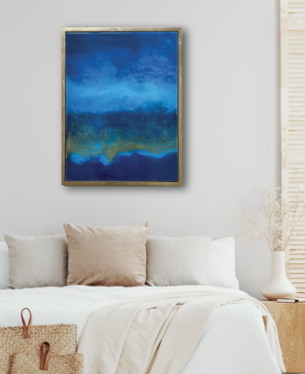 Ocean resin painting. Perfect gift for a surfer or beach or coastal home.