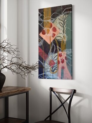 Decorative and colourful abstract painting