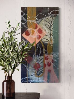 Decorative and colourful abstract painting