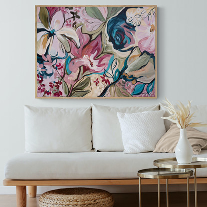 modern abstract flower design painting