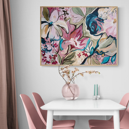 modern abstract flower design painting