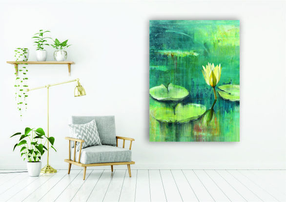 Close up of Water lilies and flower on the water