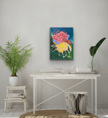 Floral abstract original (acrylic on canvas)