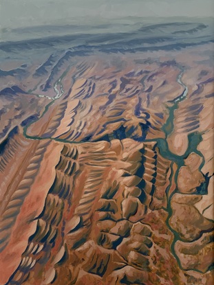 An aerial view of rocks.