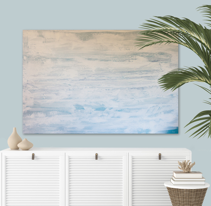 Textured Coastal abstract landscape minimalism by Nicole Reed