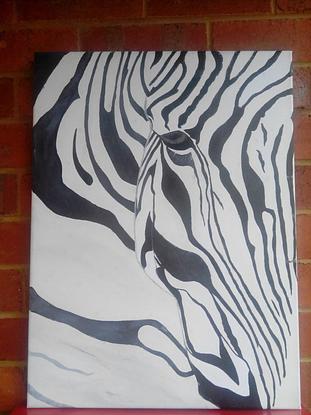 (CreativeWork) The Zebra crossing by Sagar Nagpal. Acrylic. Shop online at Bluethumb.