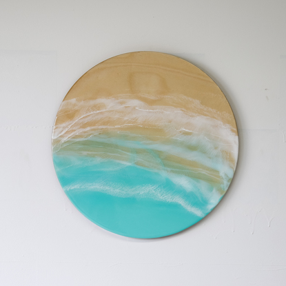 Ocean Resin Artwork 50cm