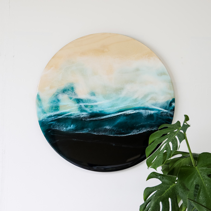 Ocean Resin Artwork 60cm