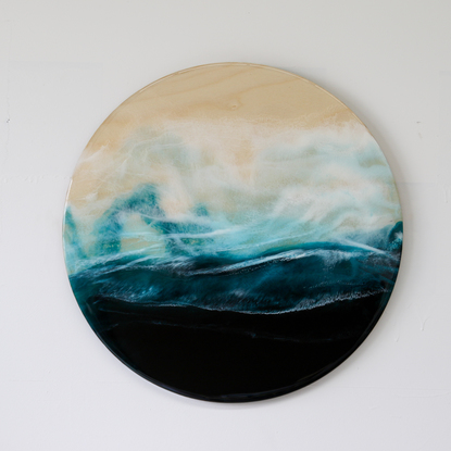 Ocean Resin Artwork 60cm