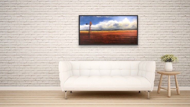 Rusty Windmill in  Australian outback 