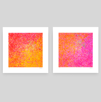 'Neon Garden Series-  set of 3' has been released as a limited edition print of 35. It is reproduction of my original mixed media paintings. Ideal for home or the office to create some calm.