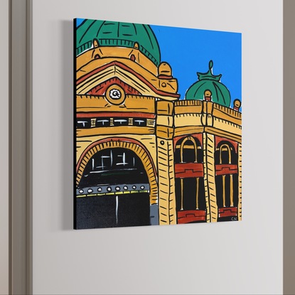 A simplistic representation of  Flinders street station 