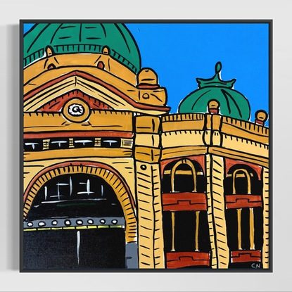 A simplistic representation of  Flinders street station 