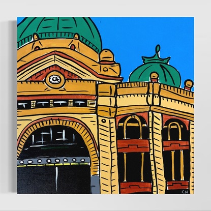 A simplistic representation of  Flinders street station 