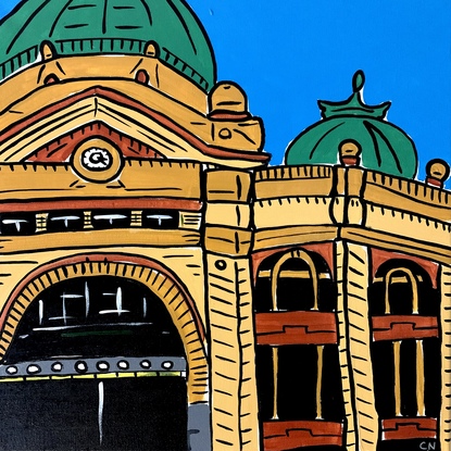 A simplistic representation of  Flinders street station 