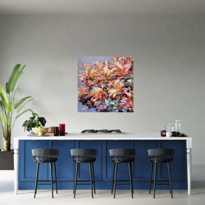 flower impasto painting