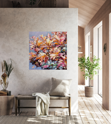 flower impasto painting