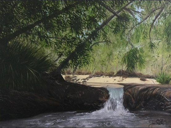 Little Waterfall  in outback 