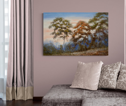 large tree landscape oil painting