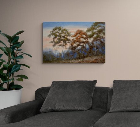 large tree landscape oil painting