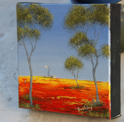 a bright outback smaller painting