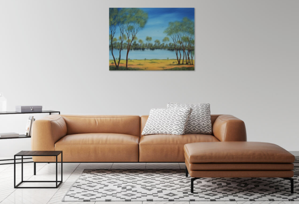 A colourful painting that will lighten up any room and with a great story