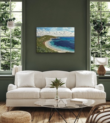 Turquoise bay coastal water view