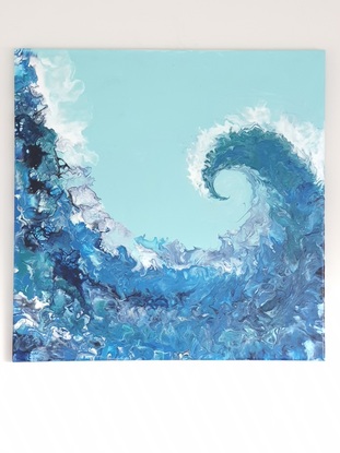 This is the fantastic image of the beautiful surf wave inspired by antique Japanese artworks 