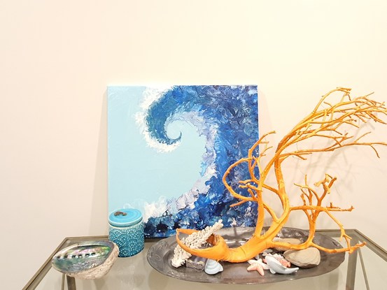 This is the fantastic image of the beautiful surf wave inspired by antique Japanese artworks 