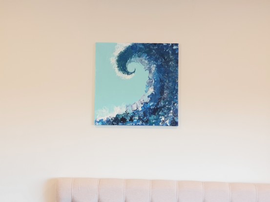 This is the fantastic image of the beautiful surf wave inspired by antique Japanese artworks 