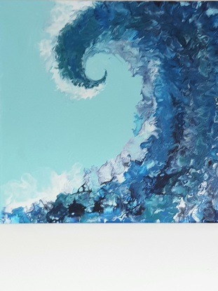 This is the fantastic image of the beautiful surf wave inspired by antique Japanese artworks 