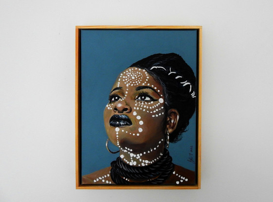 Gorgeous African woman's portrait - framed!