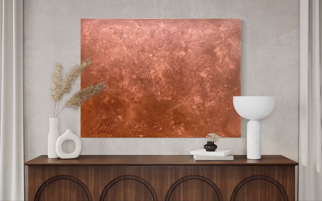 Abstract Burnt Sienna Painting 