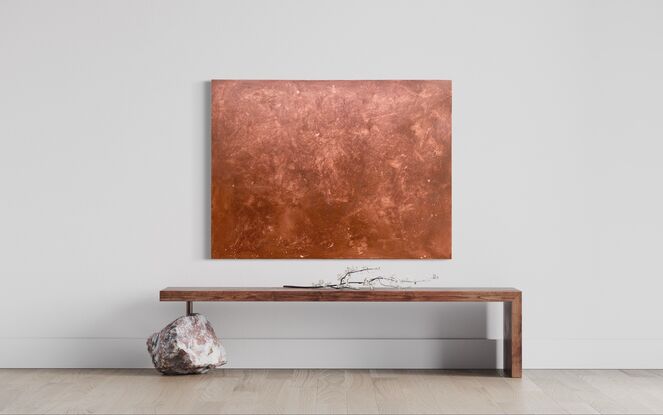 Abstract Burnt Sienna Painting 