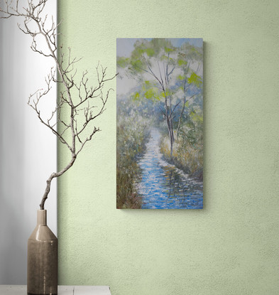 Australian river scene and water reflections