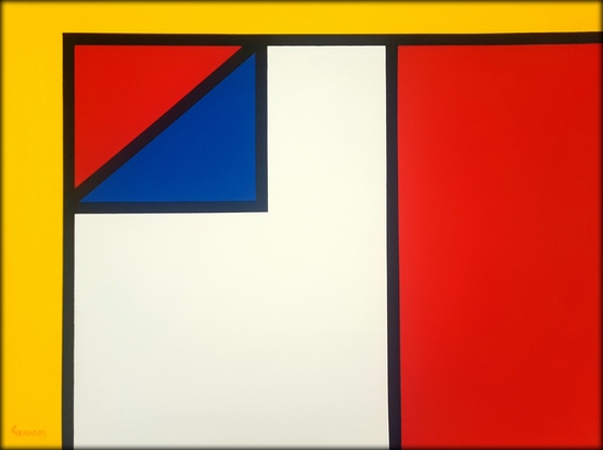 red rectangle on yellow background
