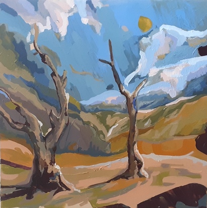 Abstract trees in Australian landscape