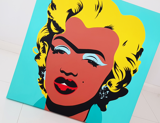 Shot Sage Brown Marilyn - Marilyn Monroe Pop Art Painting