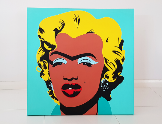 Shot Sage Brown Marilyn - Marilyn Monroe Pop Art Painting