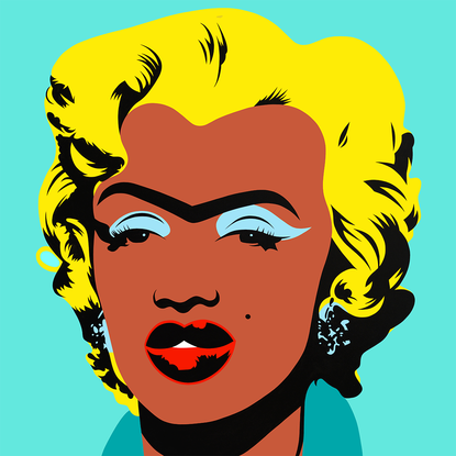 Shot Sage Brown Marilyn - Marilyn Monroe Pop Art Painting