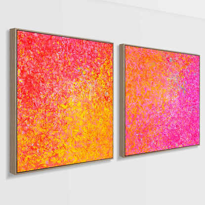 Neon Pink and Orange Abstract Limited Edition Print