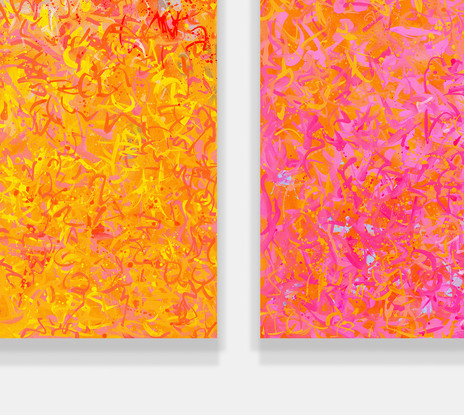 Neon Pink and Orange Abstract Limited Edition Print