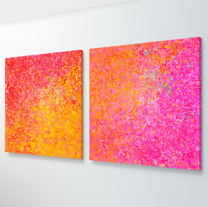 Neon Pink and Orange Abstract Limited Edition Print