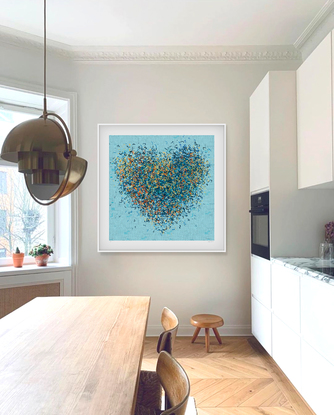 'Forever Optimist- Aqua' has been released as a limited edition print of 15 only. This artwork is a reproduction of my original mixed media artwork.