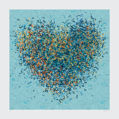 'Forever Optimist- Aqua' has been released as a limited edition print of 15 only. This artwork is a reproduction of my original mixed media artwork.